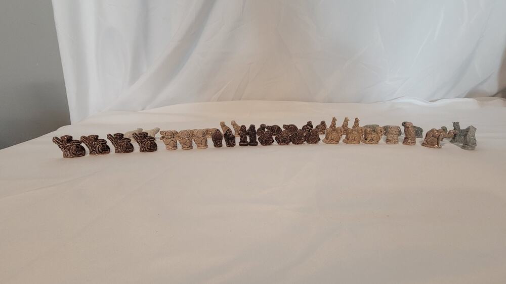 Vintage Wade Whimsies Lot 43 Mini Animal Figurines Wade England Ceramic